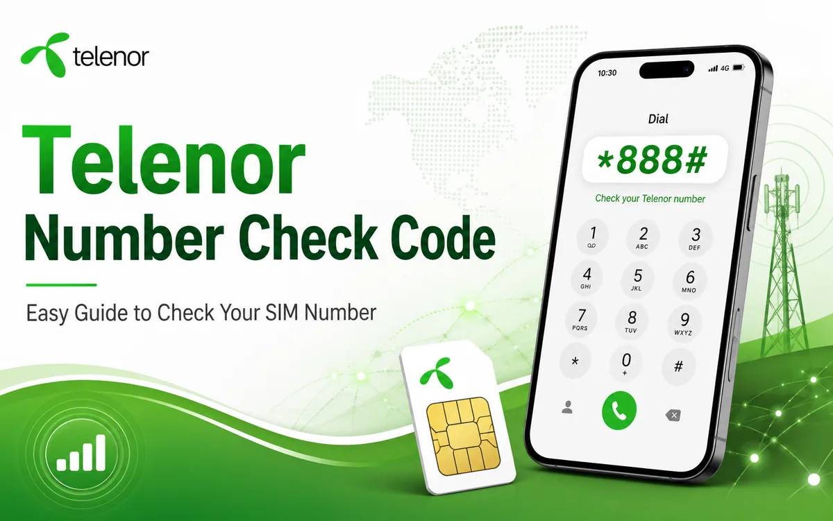 Telenor number check code 2026 for finding a SIM number in Pakistan