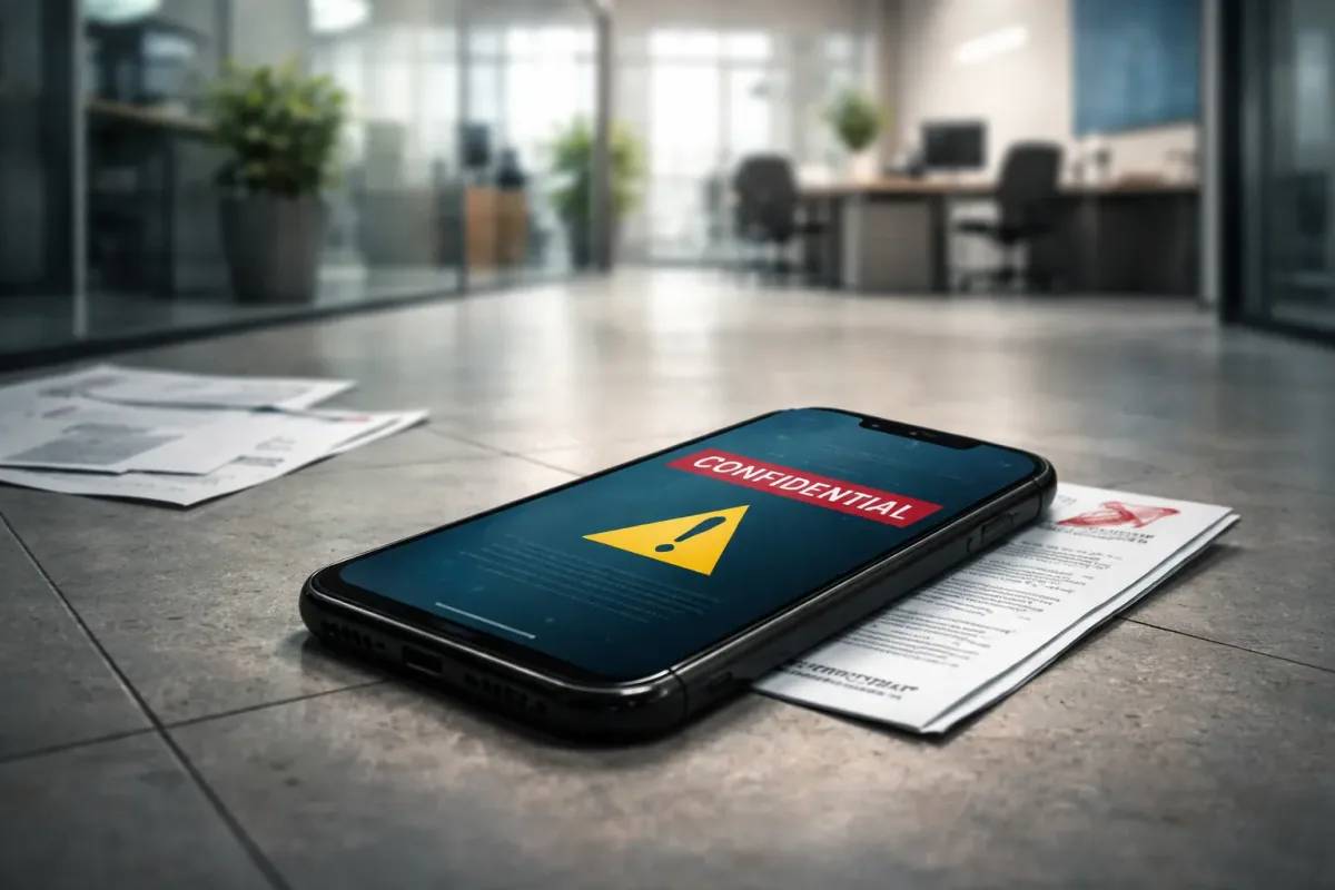 Loses-Confidential-Phone-